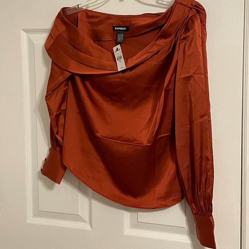 Express off the shoulder blouse. XS burnt orange color